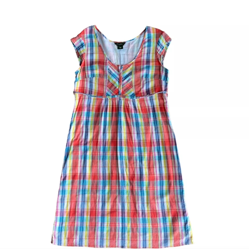 Eddie Bauer multicolored sleeveless V-neck sundress